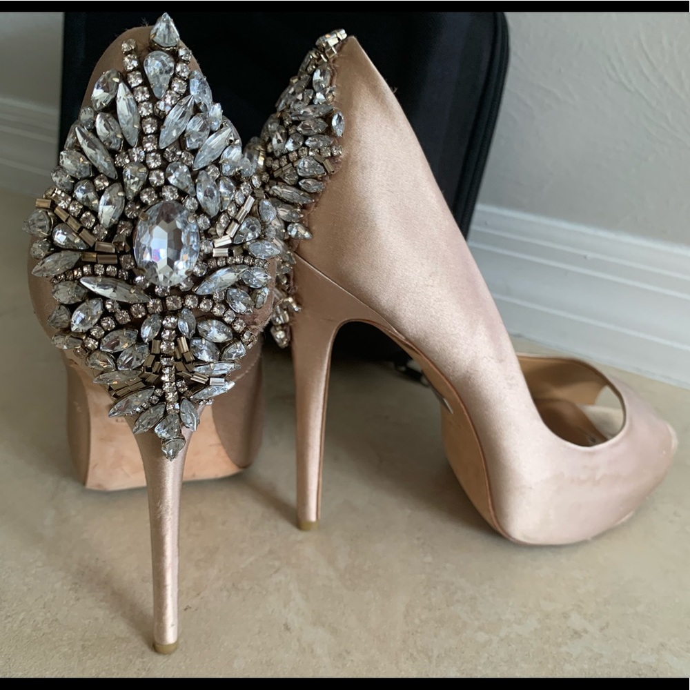 5 inch heel Diamond & Beige Heels for Royalty or 1 Gorgeous Woman